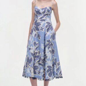 Simkhai Annalise Bustier Midi Dress